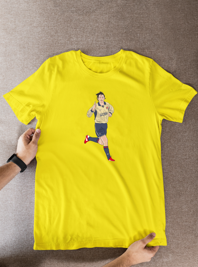 Robert Pires Unofficial Arsenal Football Cartoon Graphic art T shirts - Tcb Cartoon Printing