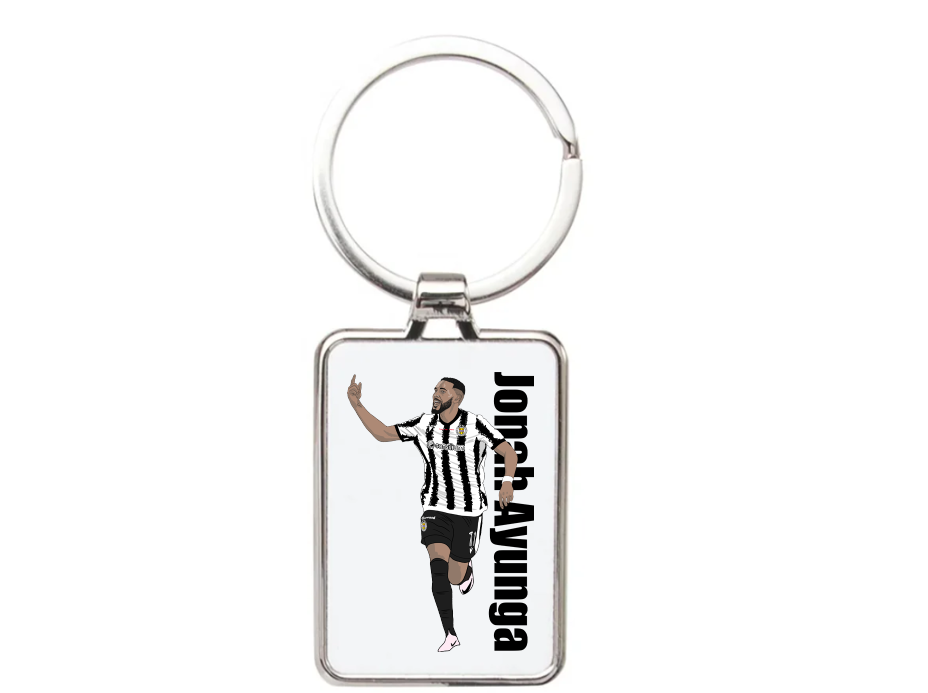 Jonah Ayunga St Mirren Football Cartoon Graphic art Acrylic keychain ,keyring - Tcb Cartoon Printing