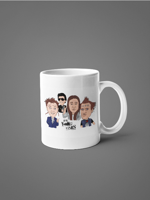 Young Ones Mug - Unofficial Cartoon Nostalgic Television Show Sitcom Ceramic Mug