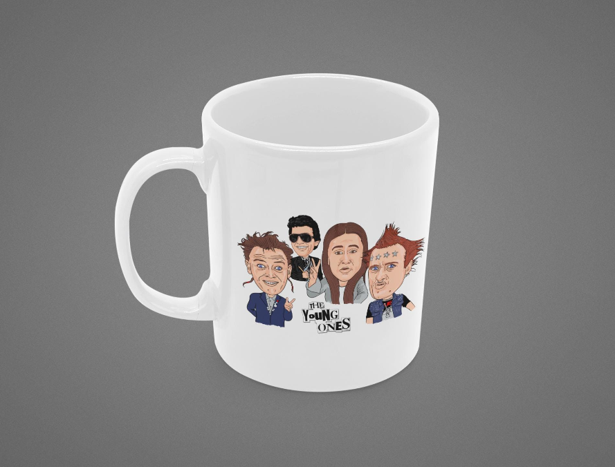 Young Ones Mug - Unofficial Cartoon Nostalgic Television Show Sitcom Ceramic Mug