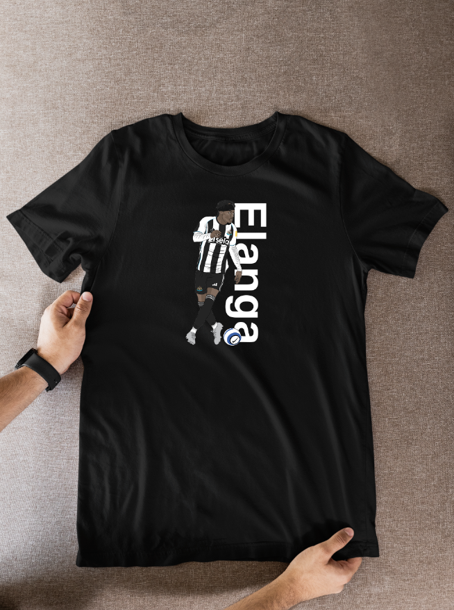 Anthony Elanga Newcastle United T-Shirt - Cartoon Graphic Fan Wear