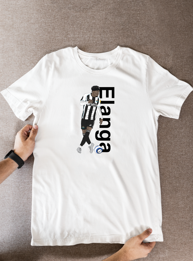Anthony Elanga Newcastle United T-Shirt - Cartoon Graphic Fan Wear