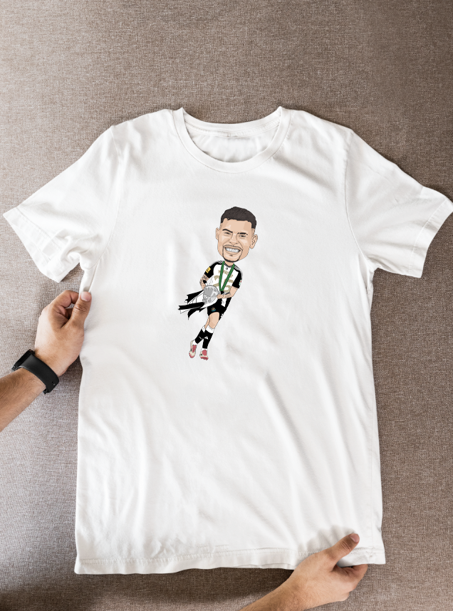 Bruno Guimarães Newcastle United T-Shirt - Cartoon Graphic Soccer Fan Wear