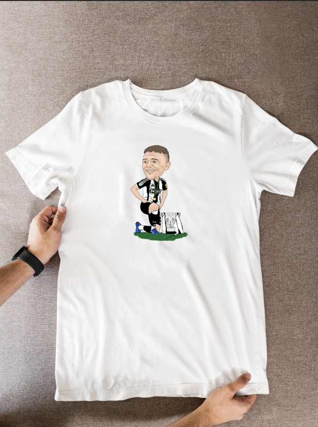 Kieran Trippier Newcastle United T-Shirt - Cartoon Graphic Soccer Fan Wear