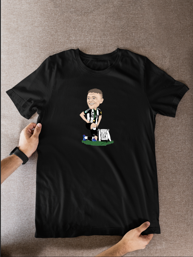 Kieran Trippier Newcastle United T-Shirt - Cartoon Graphic Soccer Fan Wear