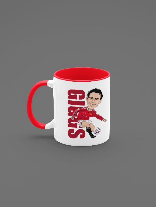 Ryan Giggs Manchester United Mug - 11oz Ceramic Cartoon Fan Art