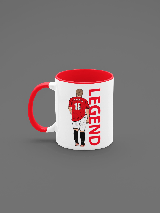 Paul Scholes Mug - Manchester United Cartoon Fan Art 11oz Ceramic Coffee Cup