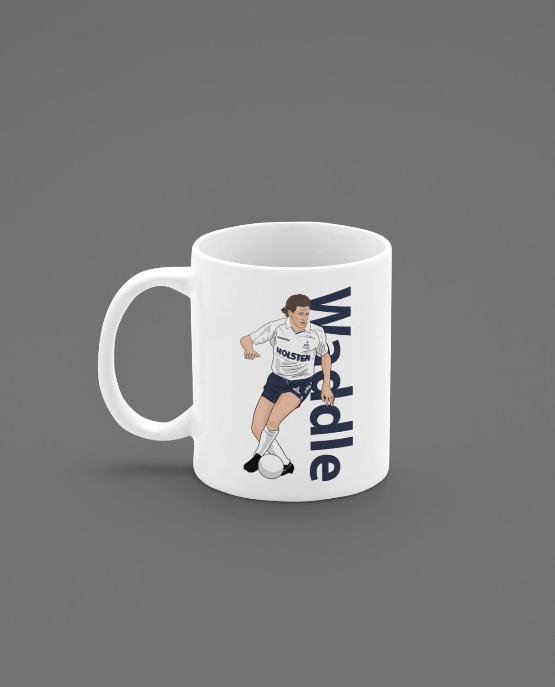 Chris Waddle Tottenham Mug - Cartoon Fan Art 11oz Ceramic Mug