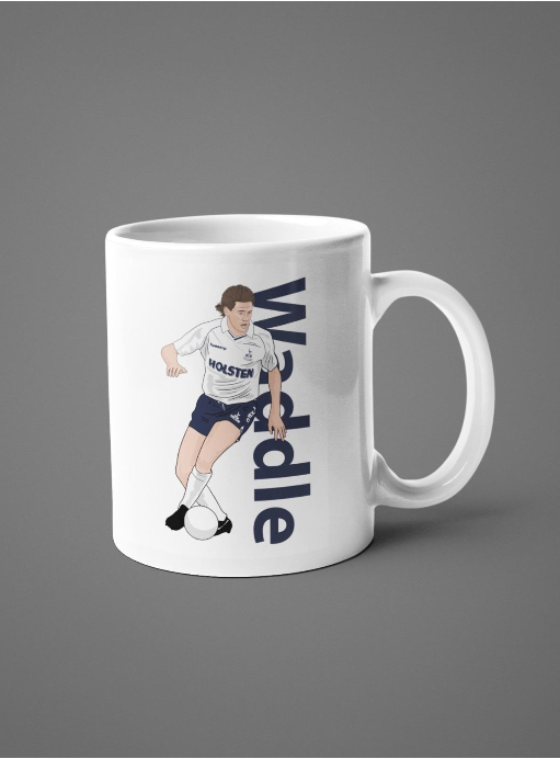 Chris Waddle Tottenham Mug - Cartoon Fan Art 11oz Ceramic Mug