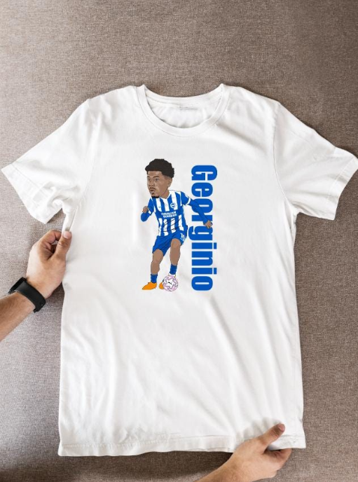 Georginio Rutter Brighton T-Shirt: Cartoon Graphic Soccer Fan Wear