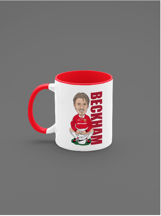 David Beckham Manchester United Mug - 11oz Ceramic Fan Art Cup