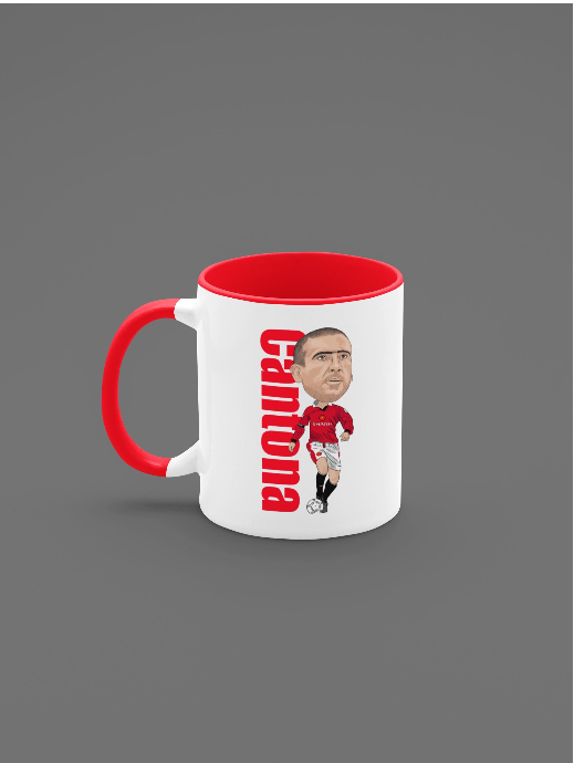 Eric Cantona Mug - Manchester United Cartoon Fan Art 11oz Ceramic Mug