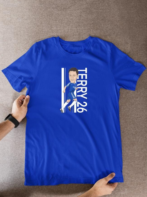 John Terry Chelsea T-Shirt: Cartoon Graphic Fan Wear for Soccer Lovers