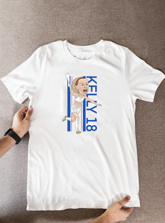 Chloe Kelly Lionesses T-Shirt: Cartoon Graphic Soccer Fan Wear