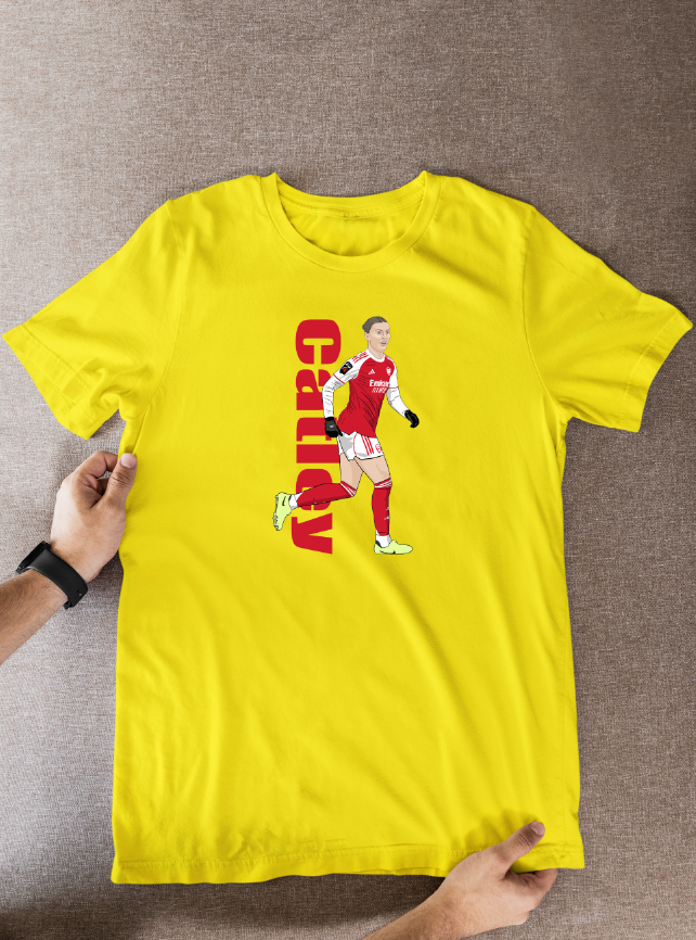 Stephanie Catley Arsenal T-Shirt: Cartoon Graphic Soccer Fan Wear for Women