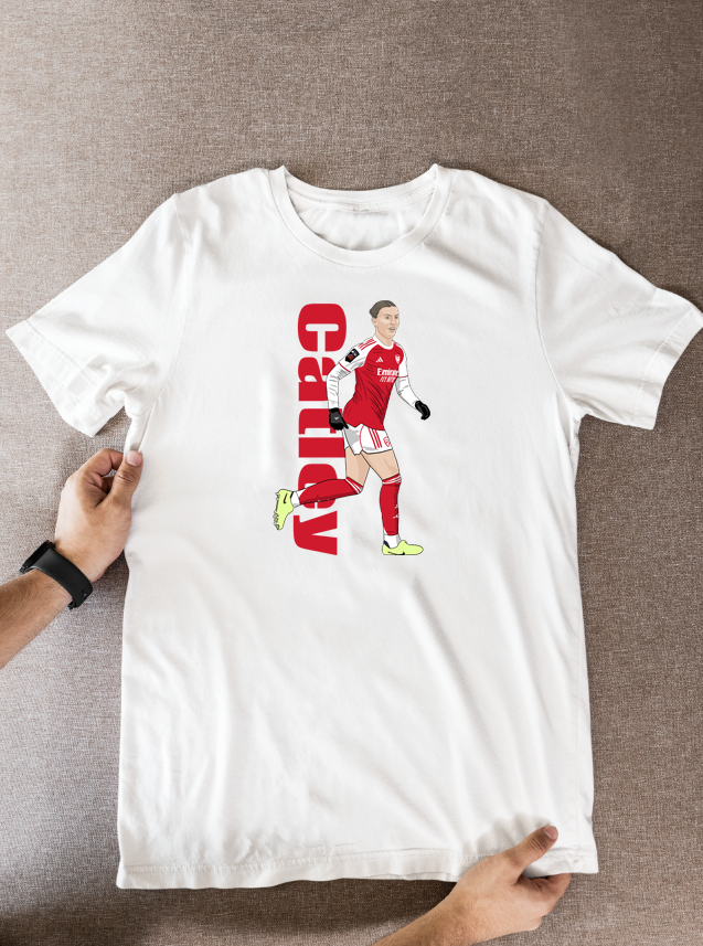 Stephanie Catley Arsenal T-Shirt: Cartoon Graphic Soccer Fan Wear for Women