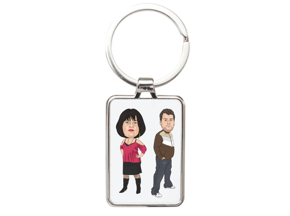 Gavin & Stacey Keyring | Unofficial Cartoon Graphic Keychain Collectible