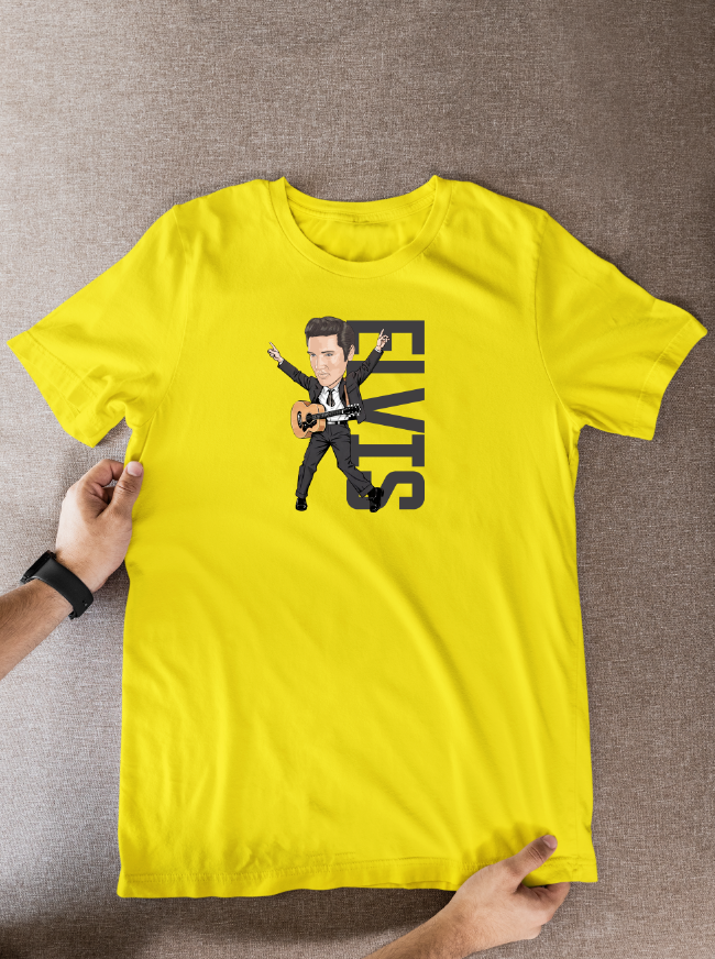 Elvis Presley 1956 Unofficial Cartoon Graphic T-Shirt | Elvis Presley Cartoon T-Shirt Fan Wear