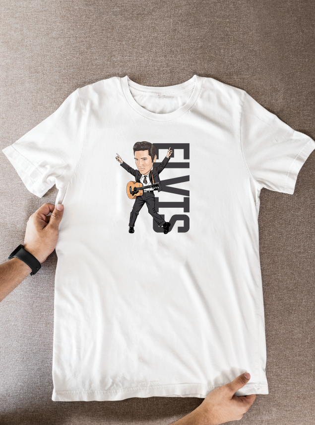 Elvis Presley 1956 Unofficial Cartoon Graphic T-Shirt | Elvis Presley Cartoon T-Shirt Fan Wear