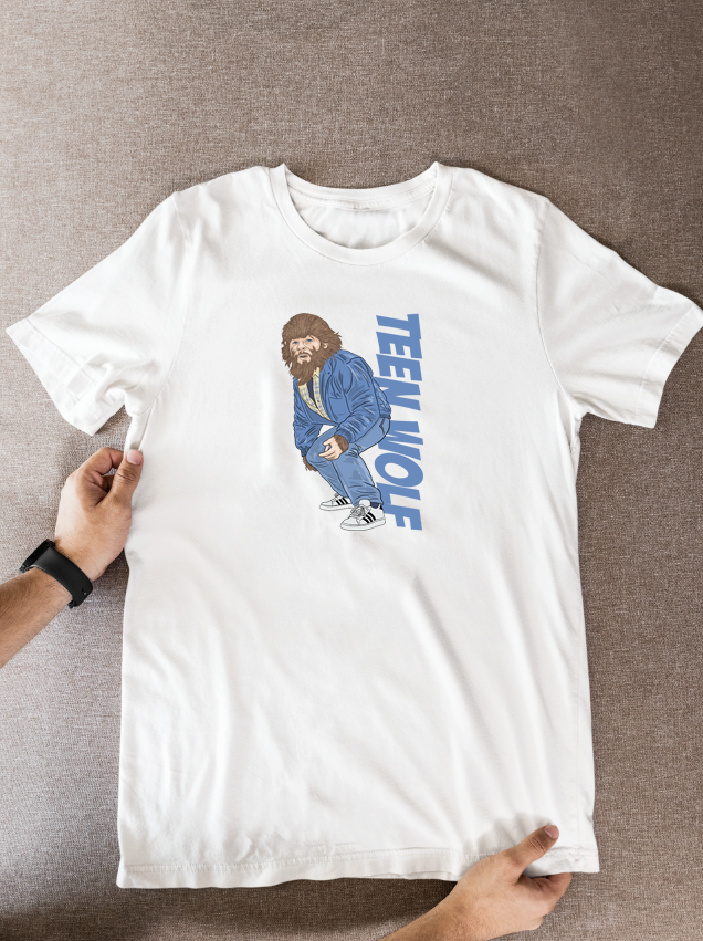 Teen Wolf Cartoon T-Shirt - 80s Movie Theme Graphic Tee for Fans