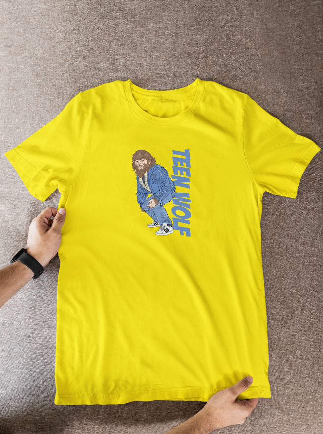 Teen Wolf Cartoon T-Shirt - 80s Movie Theme Graphic Tee for Fans