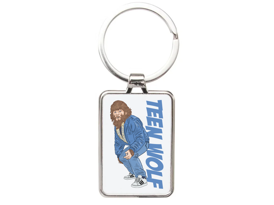 Teen Wolf 80s Movie Theme Cartoon Graphic Keyrings - Unique Teen Wolf Keyrings