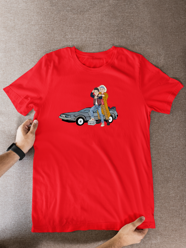 Back to the Future T-Shirt: 80s Movie Theme Cartoon Graphic Fan Wear