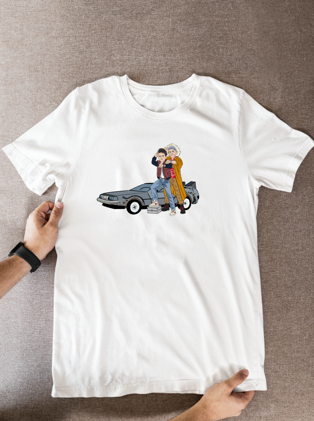 Back to the Future T-Shirt: 80s Movie Theme Cartoon Graphic Fan Wear
