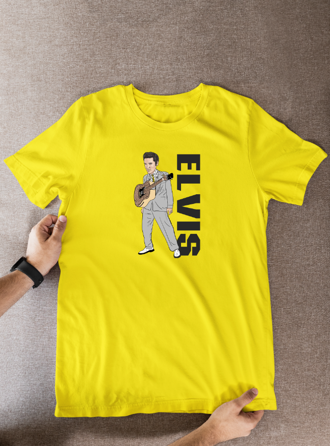 Elvis Presley Unofficial Cartoon Graphic T-Shirt: Fan Wear