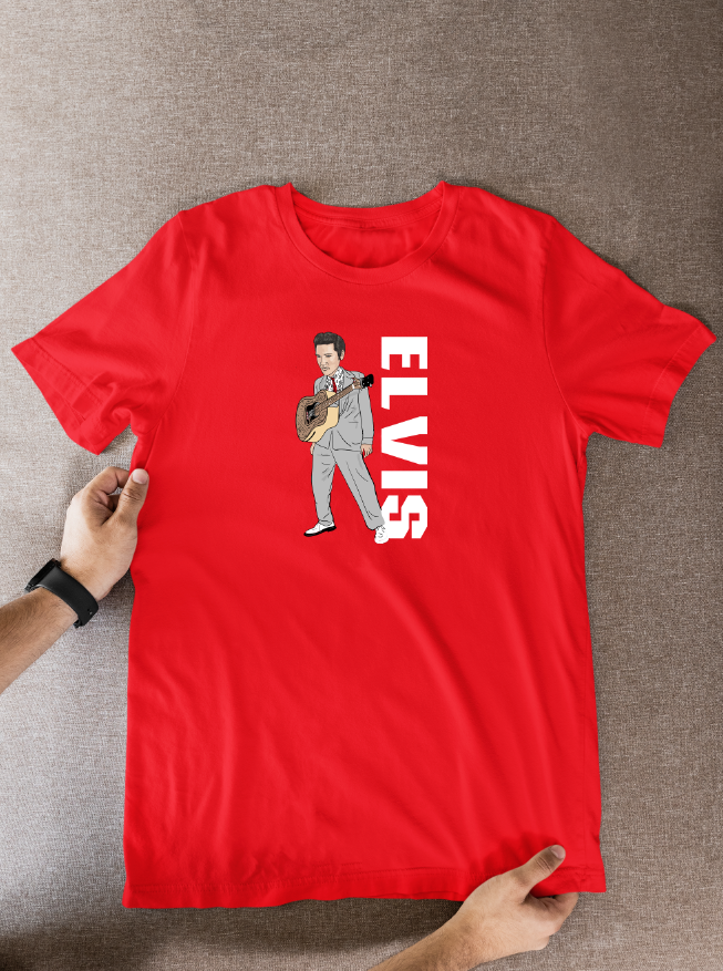 Elvis Presley Unofficial Cartoon Graphic T-Shirt: Fan Wear