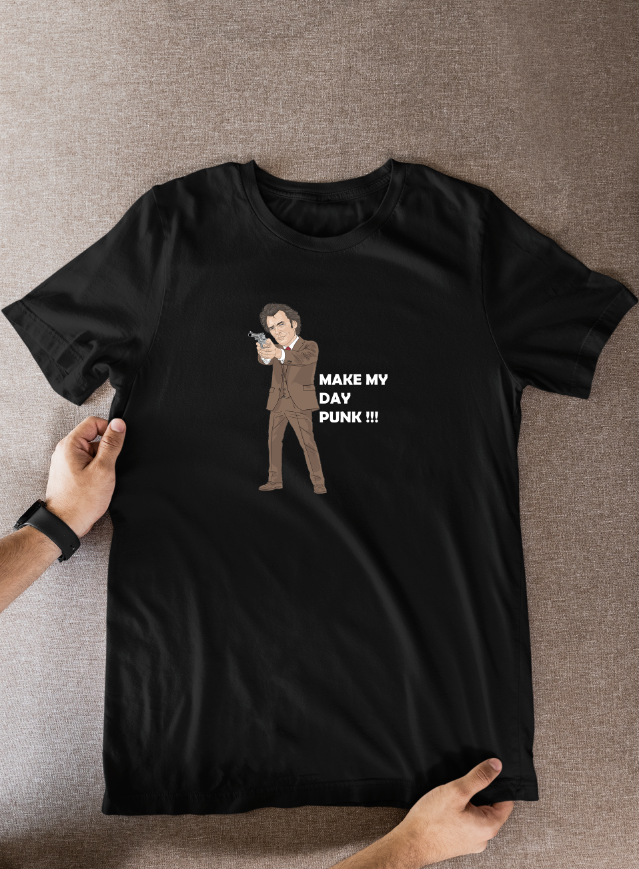 Clint Eastwood Dirty Harry Movie theme Cartoon Graphic T-Shirt: Fan Wear