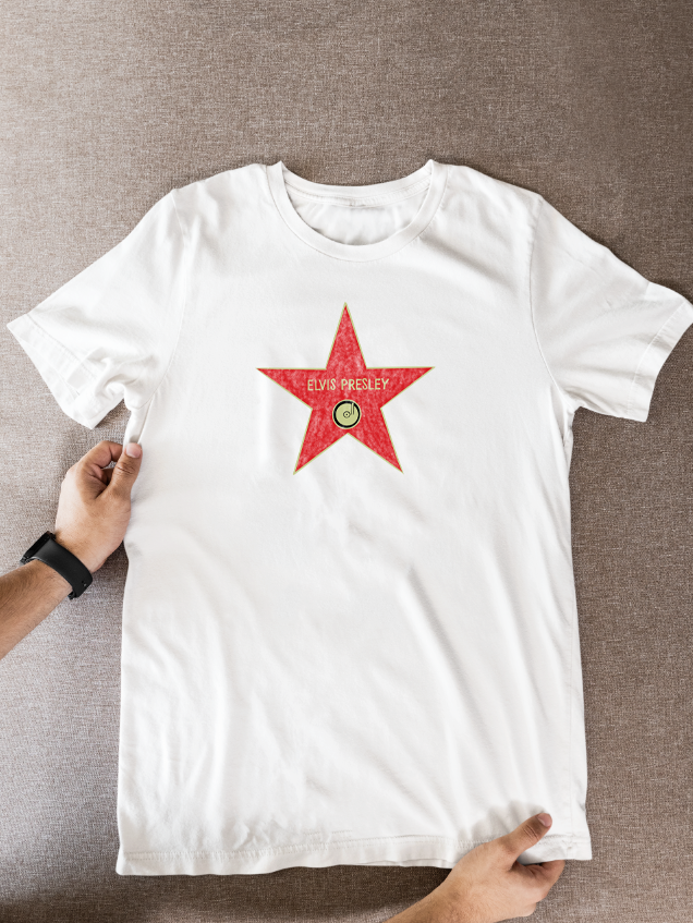 Elvis Presley Unofficial Cartoon Graphic T-Shirt: Fan Wear