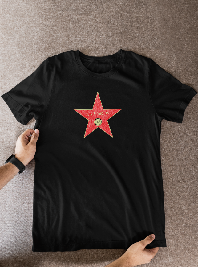 Elvis Presley Unofficial Cartoon Graphic T-Shirt: Fan Wear