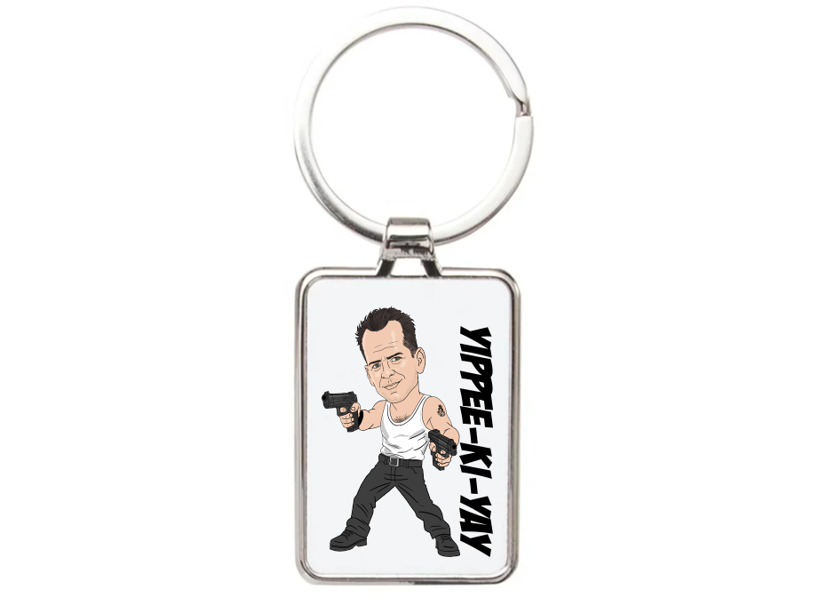 Die Hard 80s Movie Keychains - Cartoon Graphic Gift Keyrings