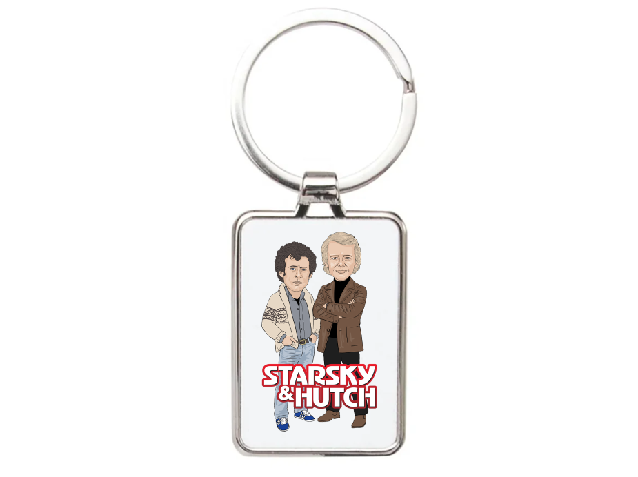 Starsky and Hutch Keychains - Cartoon Graphic Gift Keyrings for Fans
