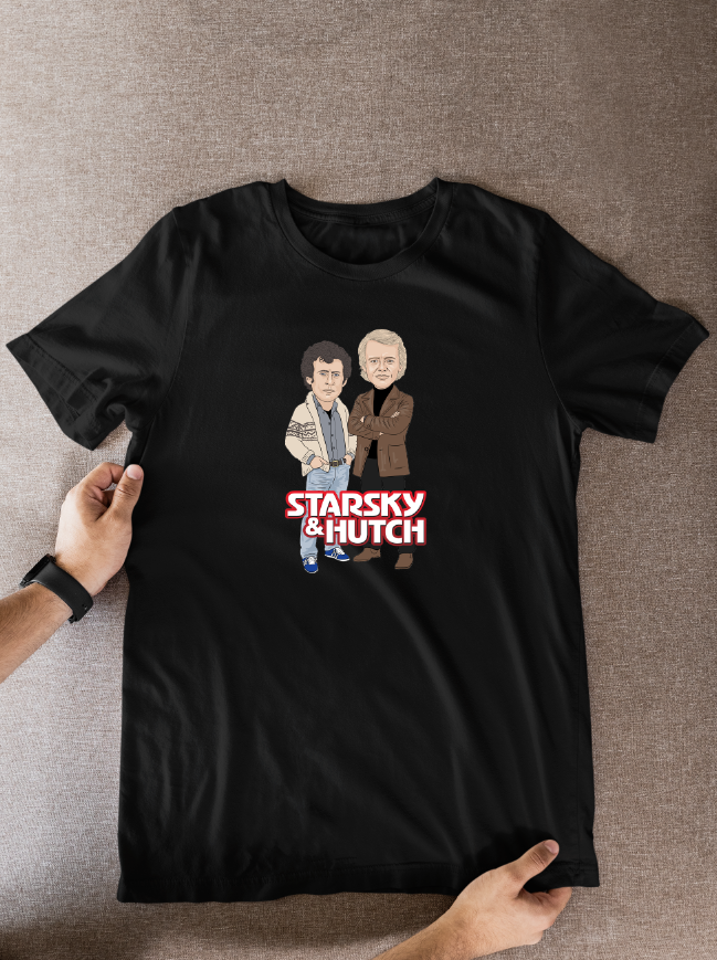 Starsky and Hutch 70s tv show theme Cartoon Graphic T-Shirt: Fan Wear
