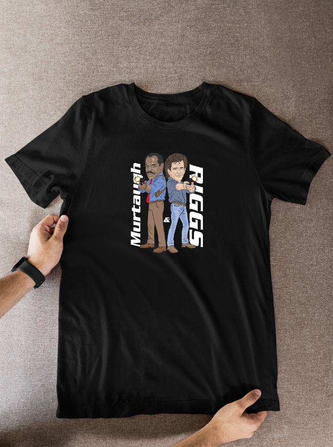 Lethal Weapon Murtaugh and Riggs Movie Unofficial Cartoon Graphic Cotton T-Shirts
