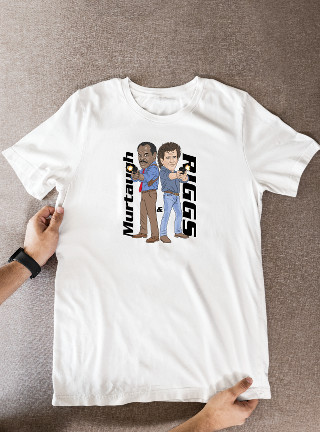 Lethal Weapon Murtaugh and Riggs Movie Unofficial Cartoon Graphic Cotton T-Shirts