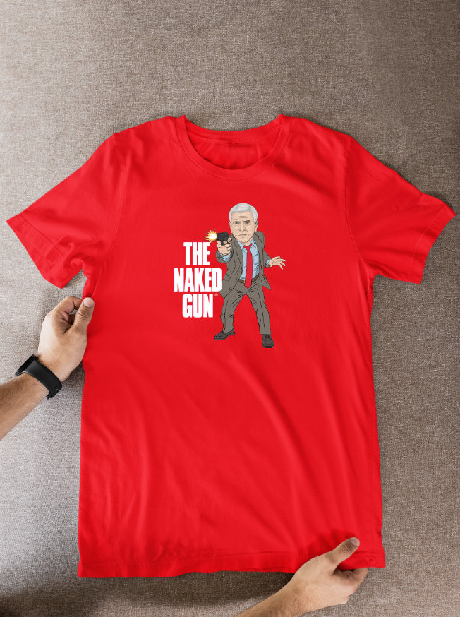 Naked Gun Leslie Nielsen Movie Unofficial Cartoon Graphic Cotton T-Shirts
