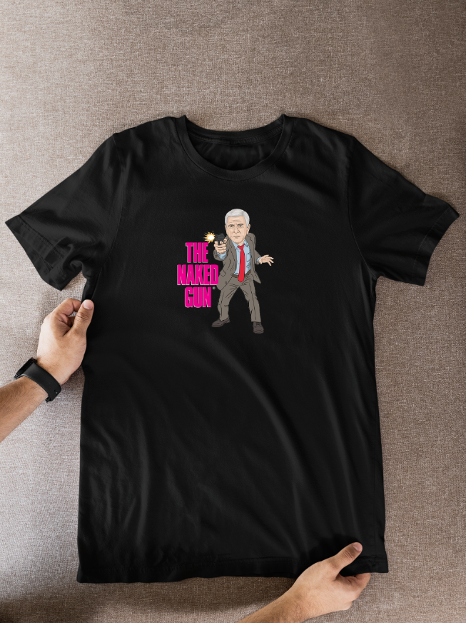 Naked Gun Leslie Nielsen Movie Unofficial Cartoon Graphic Cotton T-Shirts
