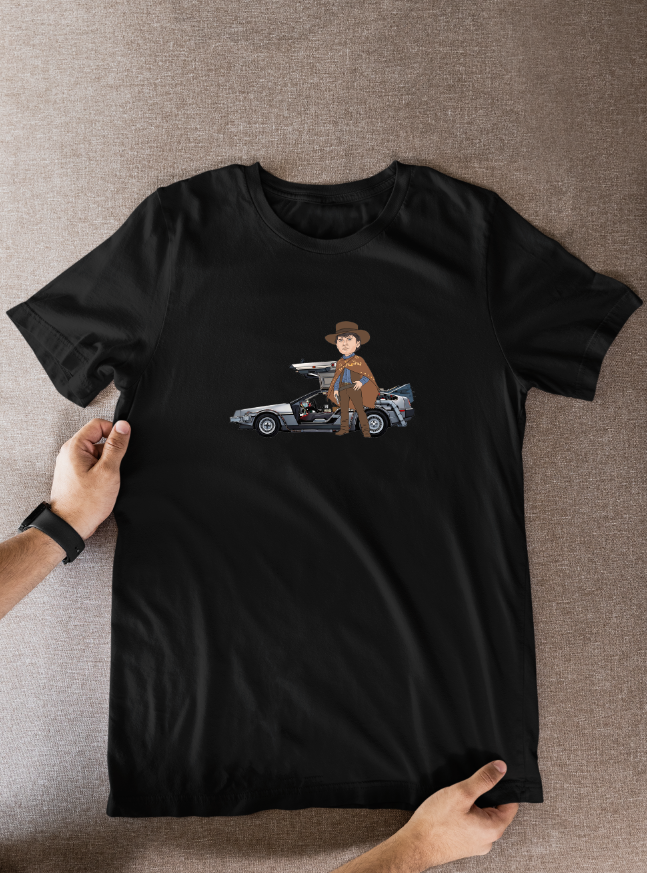Back to the Future T-Shirt - 80s Movie Theme Cartoon Graphic Fan Wear