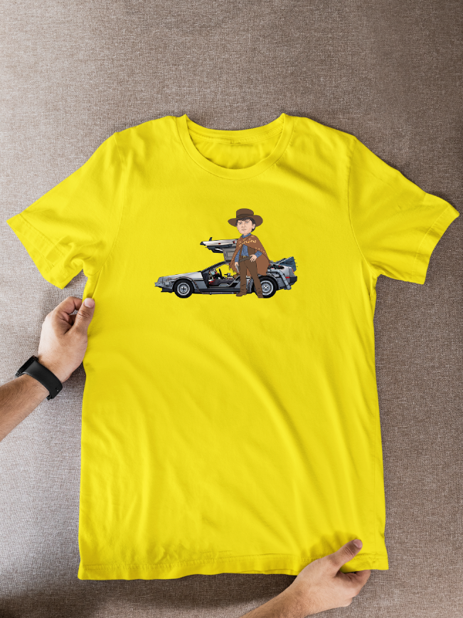 Back to the Future T-Shirt - 80s Movie Theme Cartoon Graphic Fan Wear