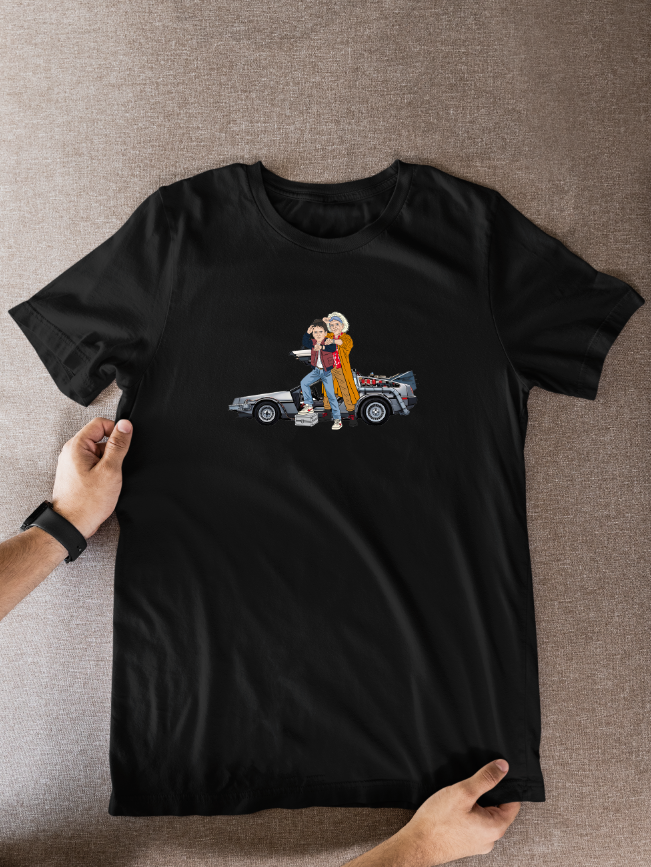 Back to the Future T-shirt: 80s Movie Theme Cartoon Graphic Fan Wear