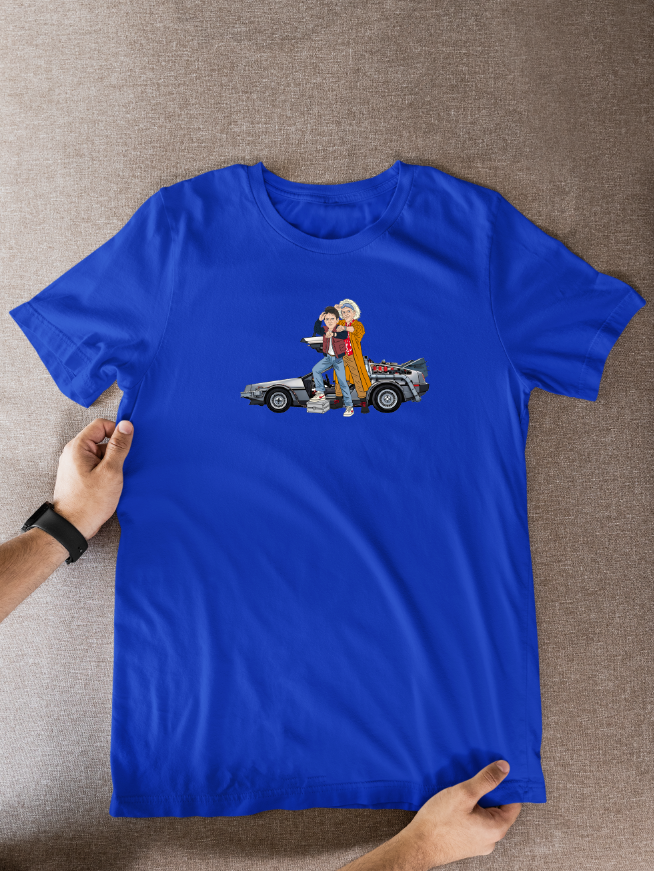 Back to the Future T-shirt: 80s Movie Theme Cartoon Graphic Fan Wear