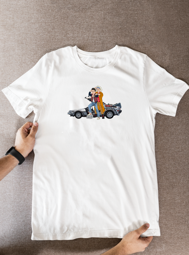 Back to the Future T-shirt: 80s Movie Theme Cartoon Graphic Fan Wear