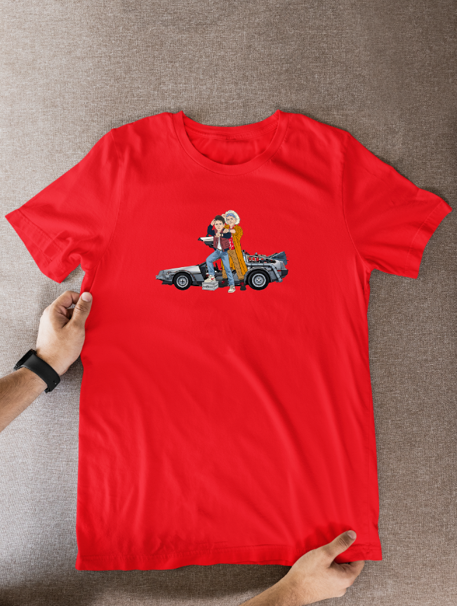 Back to the Future T-shirt: 80s Movie Theme Cartoon Graphic Fan Wear