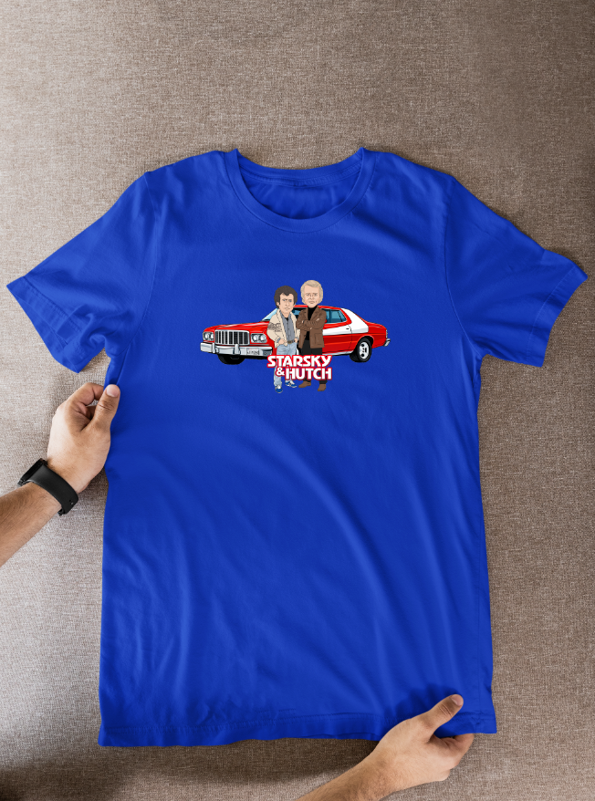 Starsky and Hutch T-Shirt: Retro 70s TV Show Theme Cartoon Graphic Fan Wear