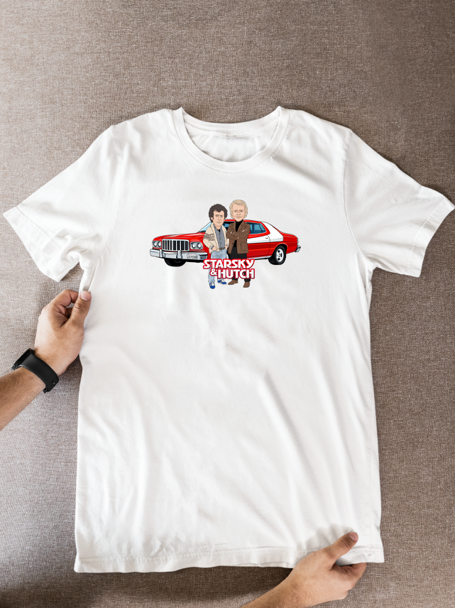 Starsky and Hutch T-Shirt: Retro 70s TV Show Theme Cartoon Graphic Fan Wear