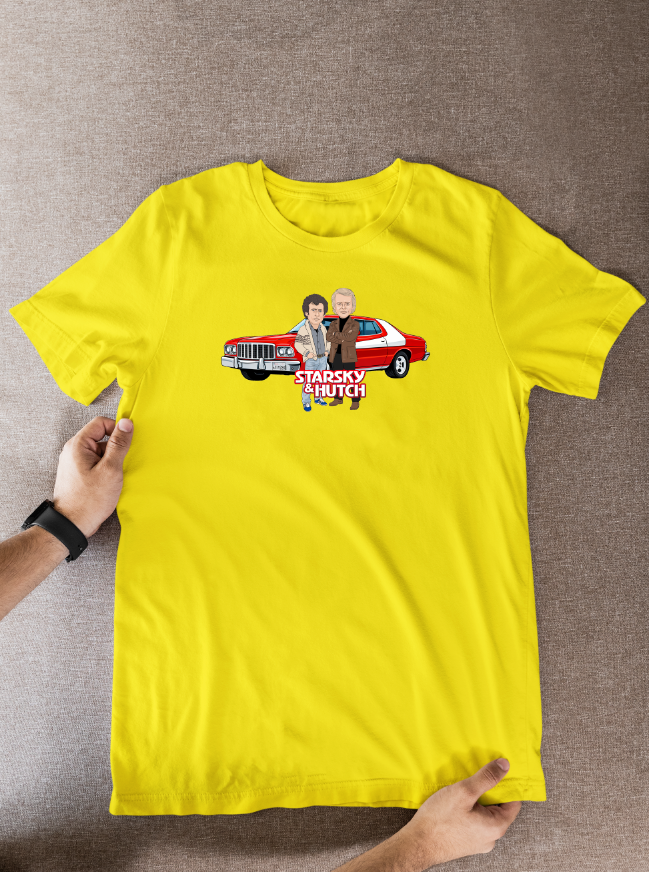 Starsky and Hutch T-Shirt: Retro 70s TV Show Theme Cartoon Graphic Fan Wear
