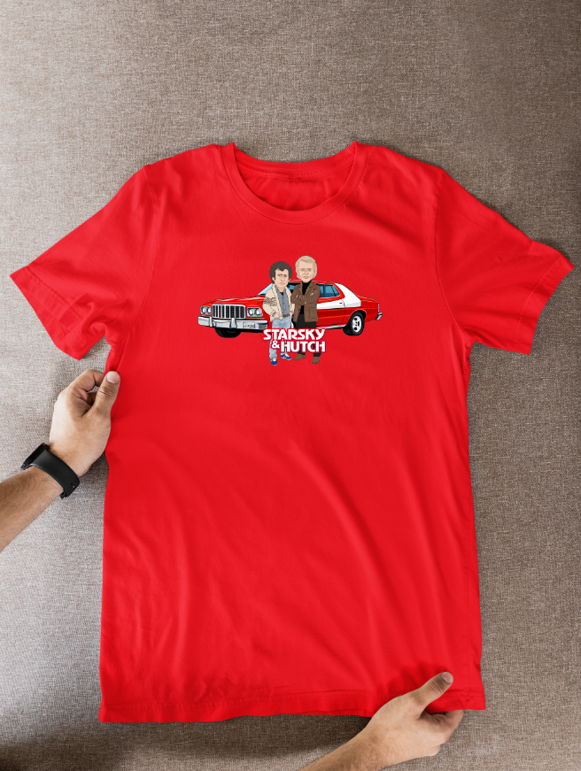 Starsky and Hutch T-Shirt: Retro 70s TV Show Theme Cartoon Graphic Fan Wear